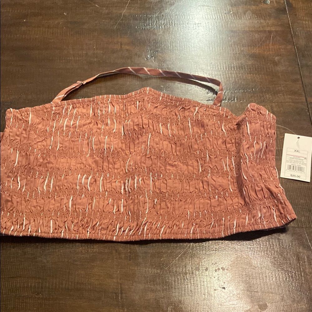 Rust Smocked Crop Top size XXL